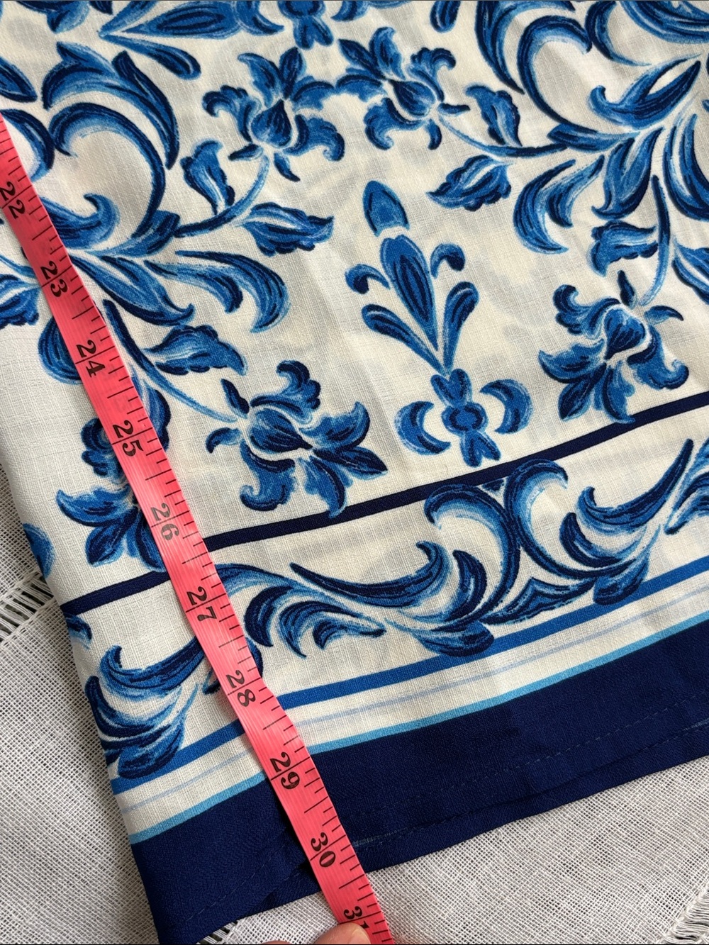 Bwear NWOT Blue & White Floral Print Wide-Leg Pants - Picture 12 of 13